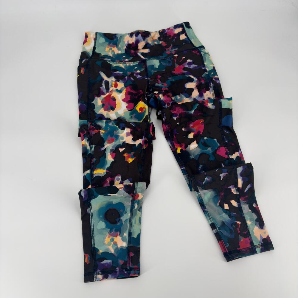 DSG Multicolor Abstract Print 7/8 Athletic Leggings - Small‎